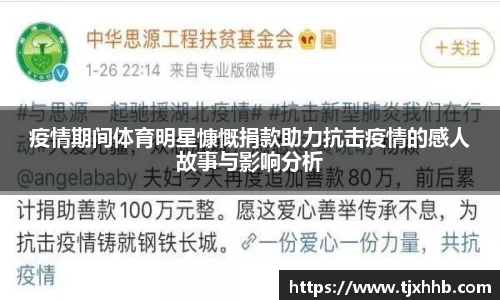 疫情期间体育明星慷慨捐款助力抗击疫情的感人故事与影响分析